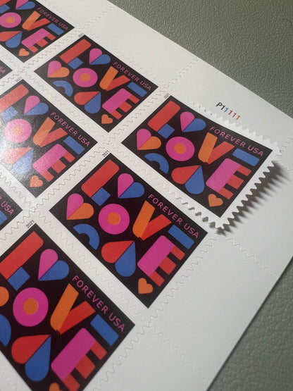 USPS First Class Forever Stamps "LOVE" 2021 (100 Stamps)